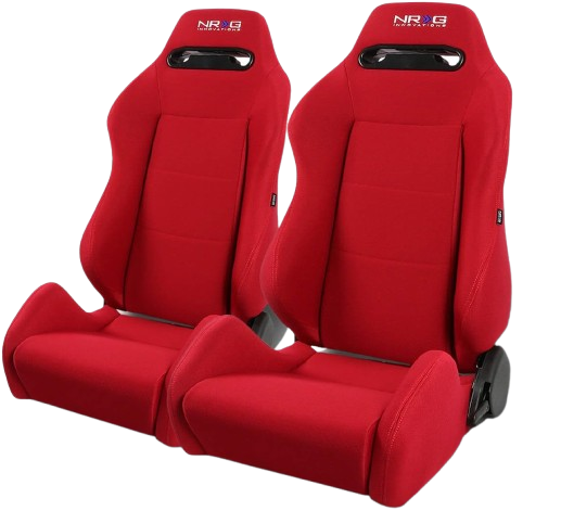 Pair of Type-R Universal Racing Seat with Red Stich